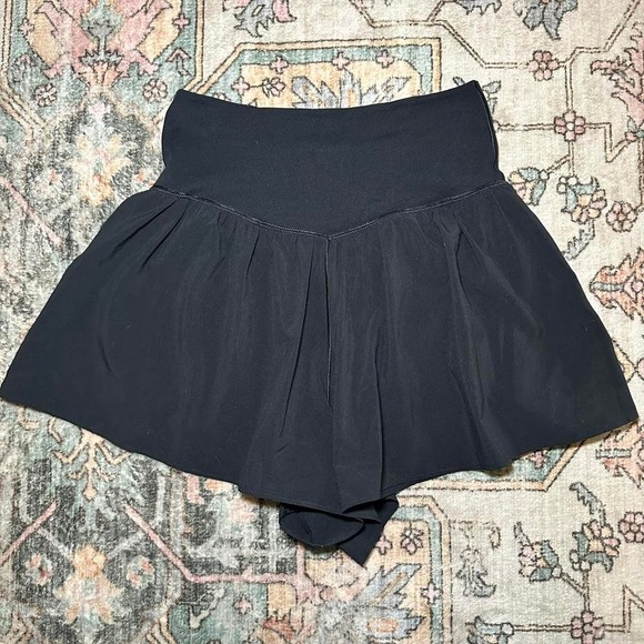 OFFLINE by Aerie "Real Me" Crossover Flowy Shorts — Black - Picture 2 of 3